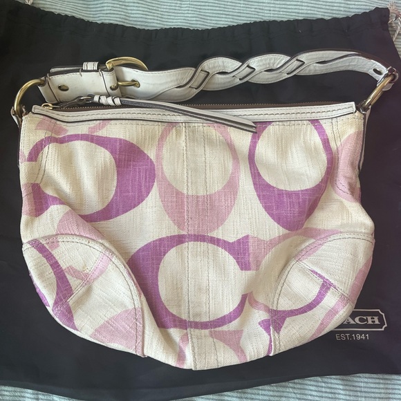 2008 authentic Coach canvas hobo bag - Picture 2 of 3